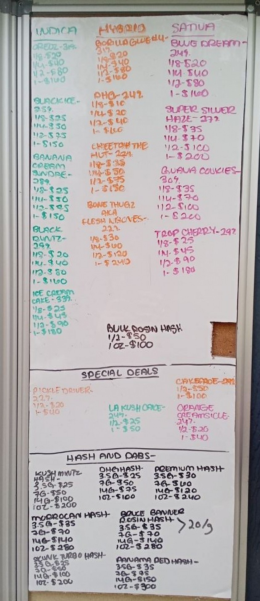 Store Menu