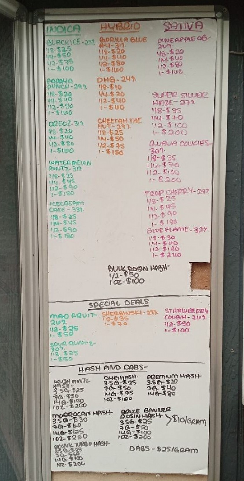 Store Menu