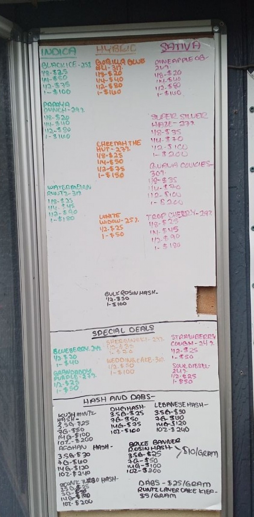Store Menu